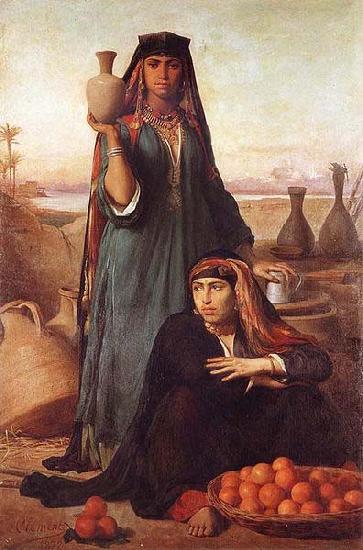 unknow artist Women Selling Water and Oranges on the Road to Heliopolis Germany oil painting art